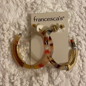 Multicolor hoop earrings